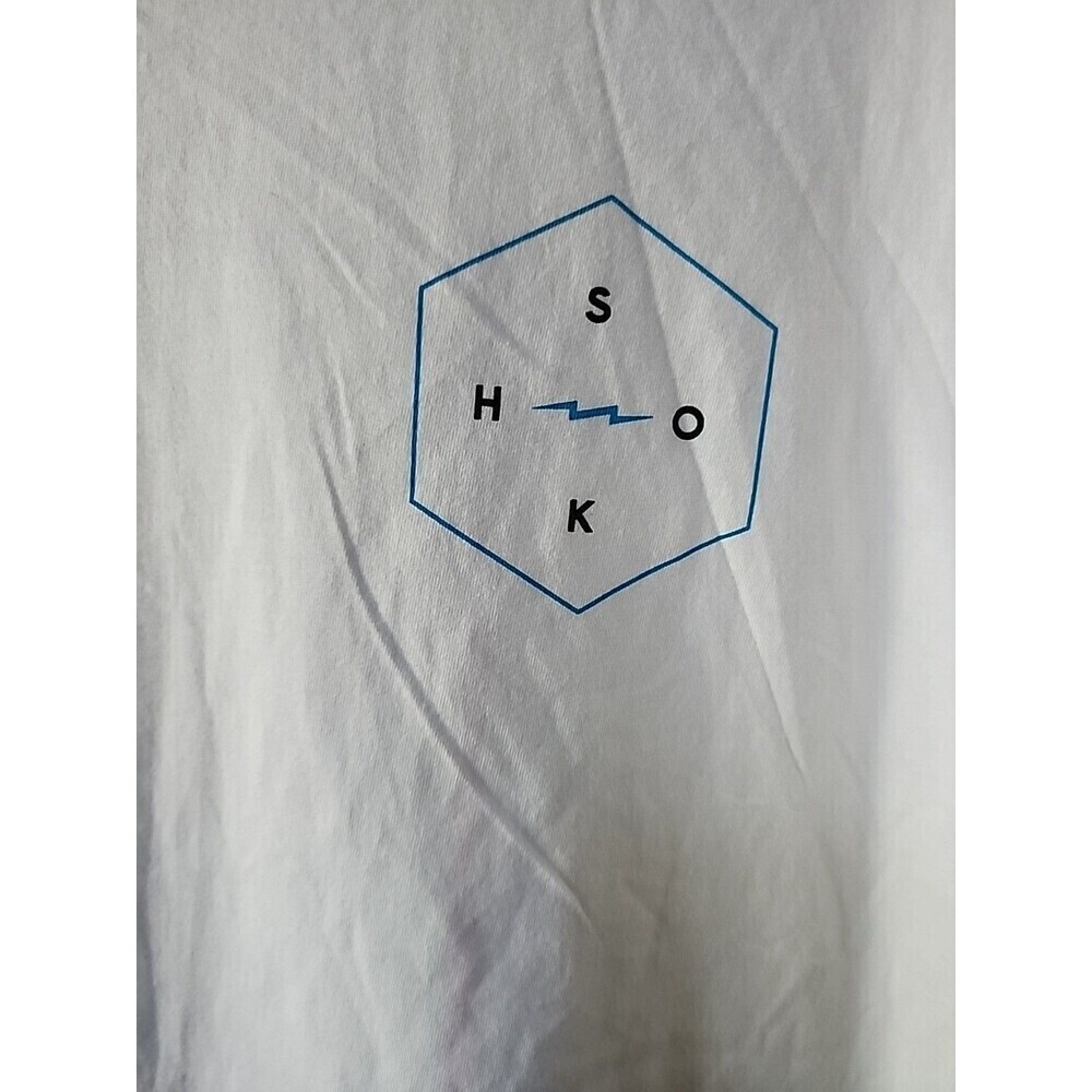 Vintage Shok T-shirt Large Rare White Streetwear Grunge Excellent New Limited - Picture 1 of 5